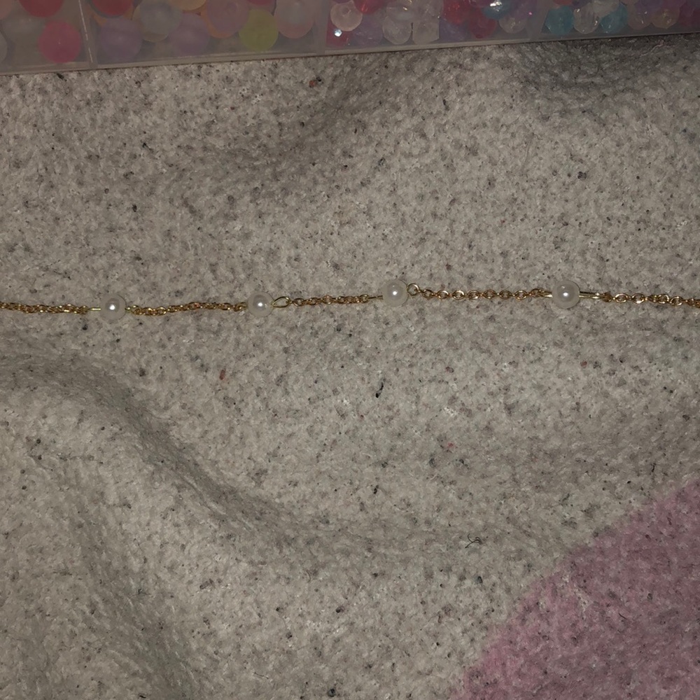 Gold ankle bracelet